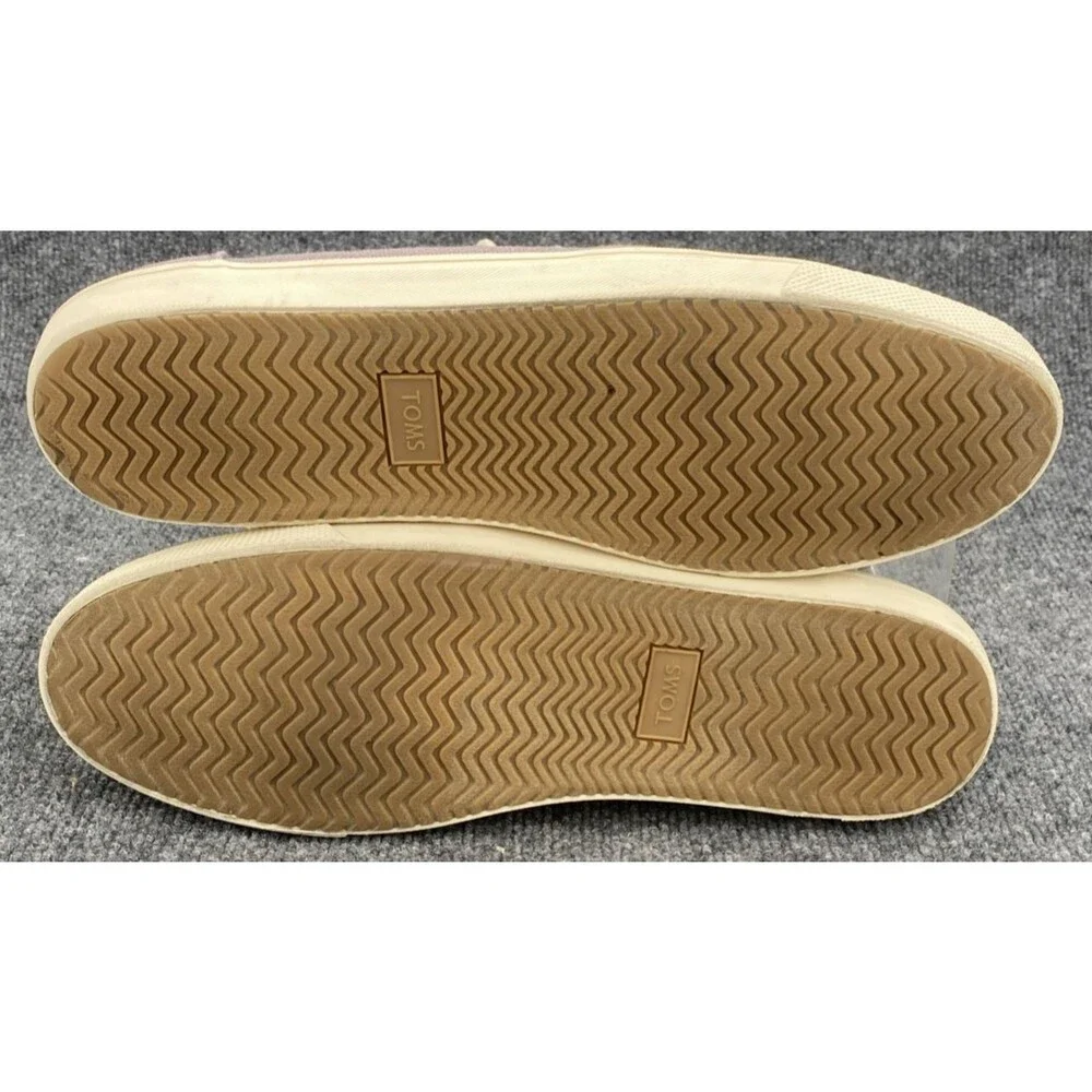 Toms Men's Mauve Canvas Boat Shoes with Cream Accents